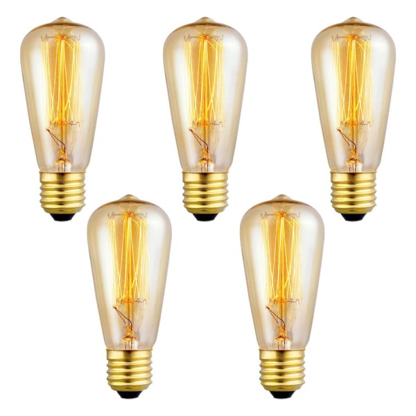 40 WATT ARMUT FLAMANLI RUSTİK AMPUL - 5 ADET - EKONOMİK PAKET