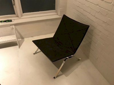 Mid-Century Modern Lounge Chair with Dark Brown Leather